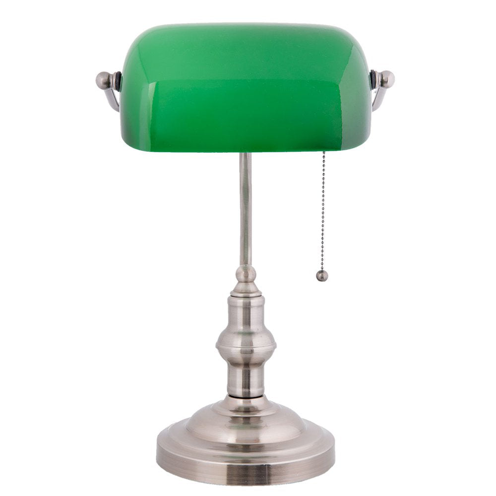 Bureaulamp Bankierslamp 27x17x41 cm Groen Metaal Tafellamp