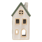 Waxinelichthouder Huis 9x8x18 cm Beige Keramiek