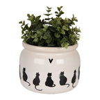 Bloempot Ø 20x15 cm Beige Keramiek Katten