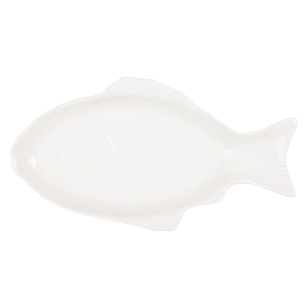 Kom Vis 125 ml Wit Keramiek