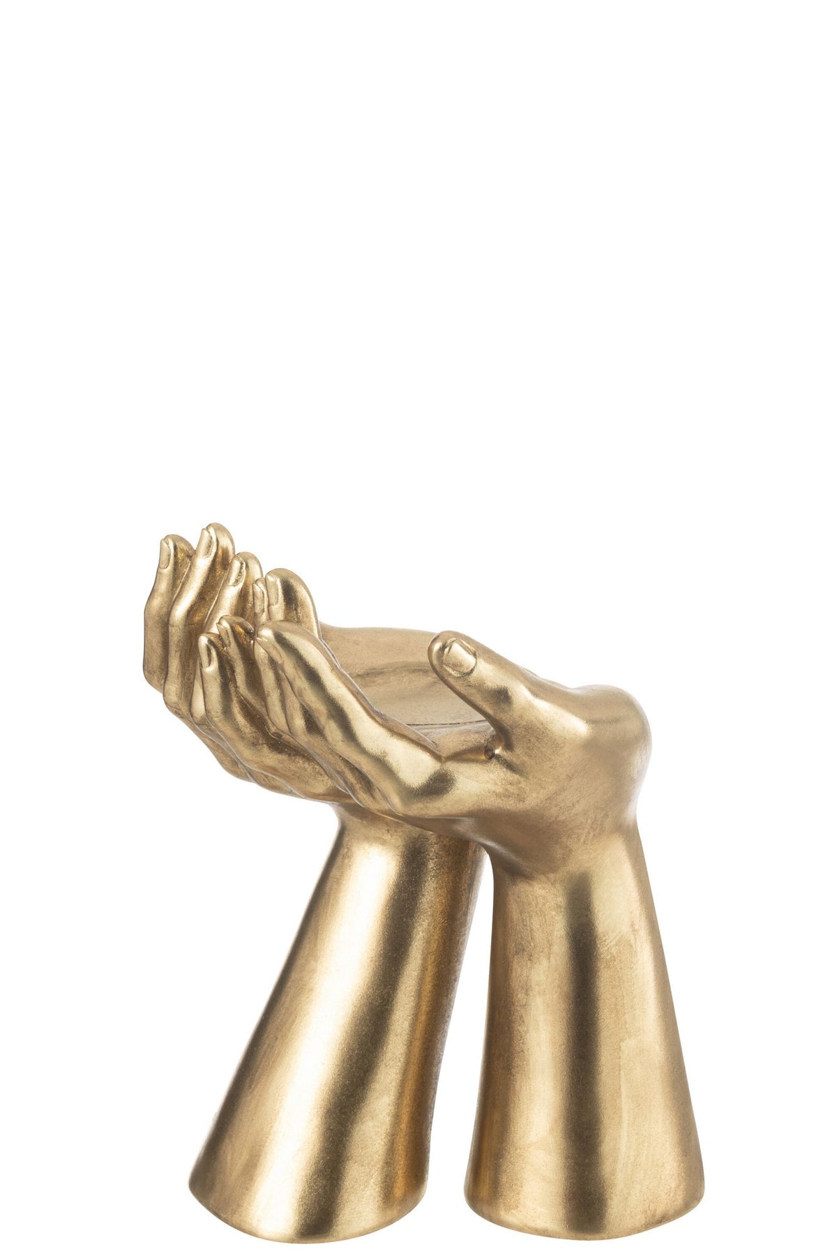 J-Line kandelaar handen - polyresin - goud