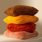 Nederlands Decor Fluffy - Decoratief kussen 60x60 cm - Super Soft - XL Cushion - Potters Clay - Orange