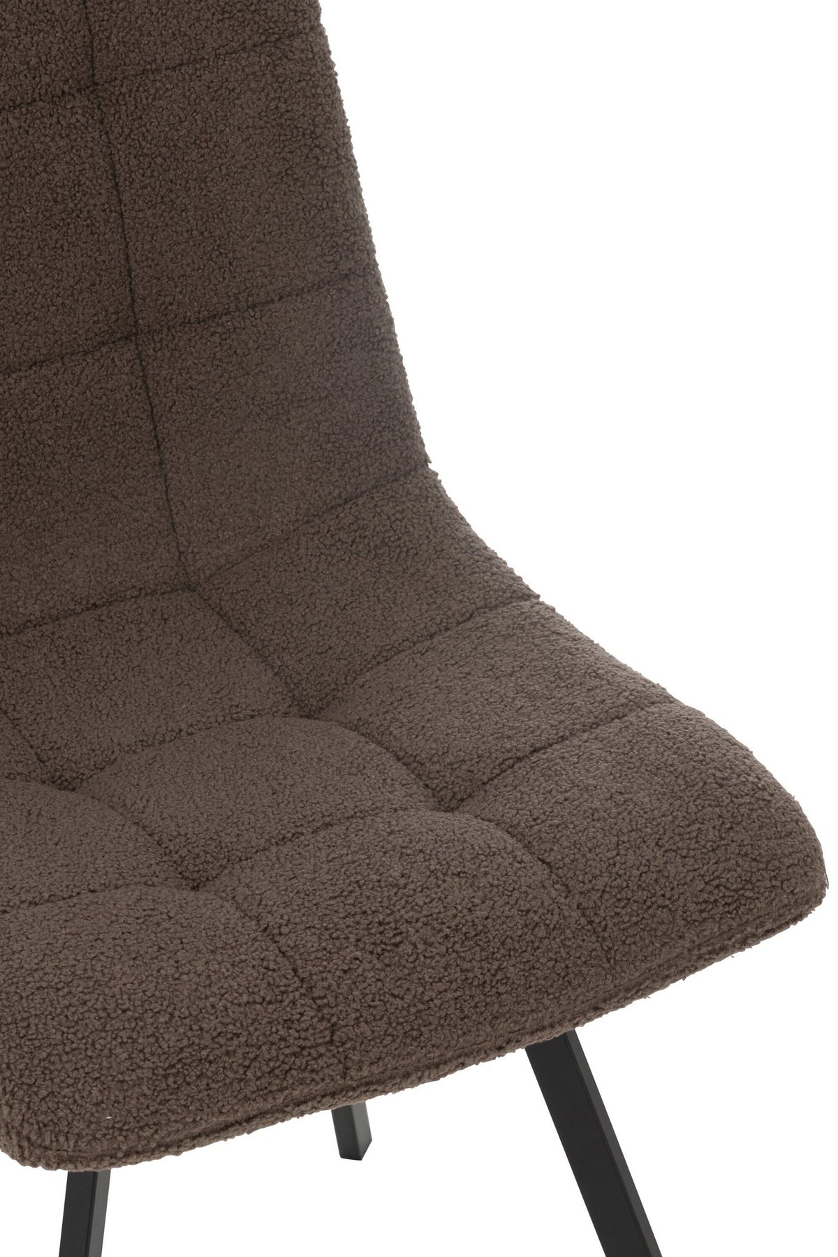 J-Line Eetstoel Clark Metaal/Polyester Bruin