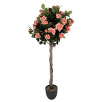 Kunstplant Roos 120 cm Roze Kunststof
