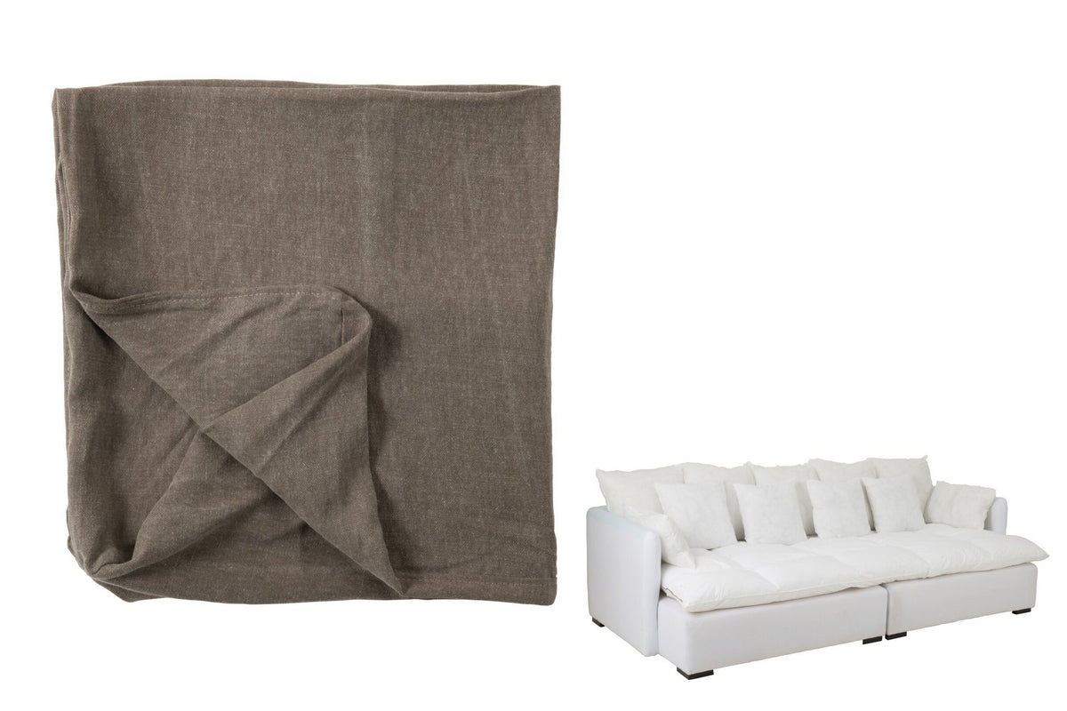 J-Line Hoes Zetel+11 Kussens Beach Linnen Desert Taupe