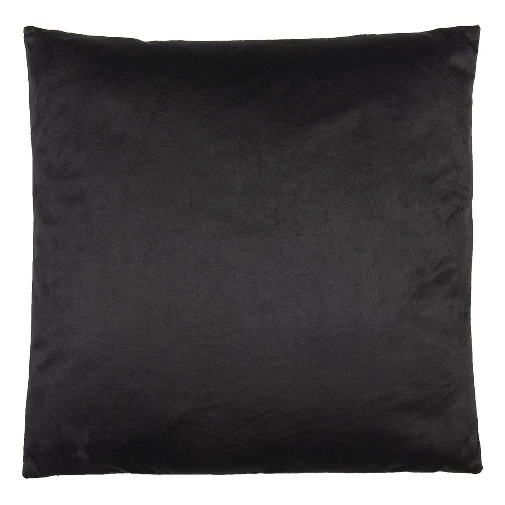 Sierkussen 45x45 cm Zwart Wit Synthetisch Bloemen Kussenhoes met Kussenvulling