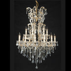 Kroonluchter Ø 85x120/230 cm Transparant Metaal Hanglamp