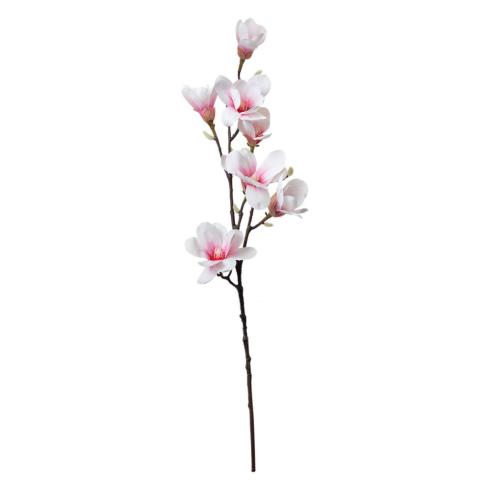 Kunstbloem 97 cm Wit Roze Kunststof Kunstplant