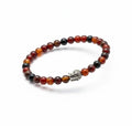 Dames armband Vuur Agaat 6 mm met Boeddha kraal