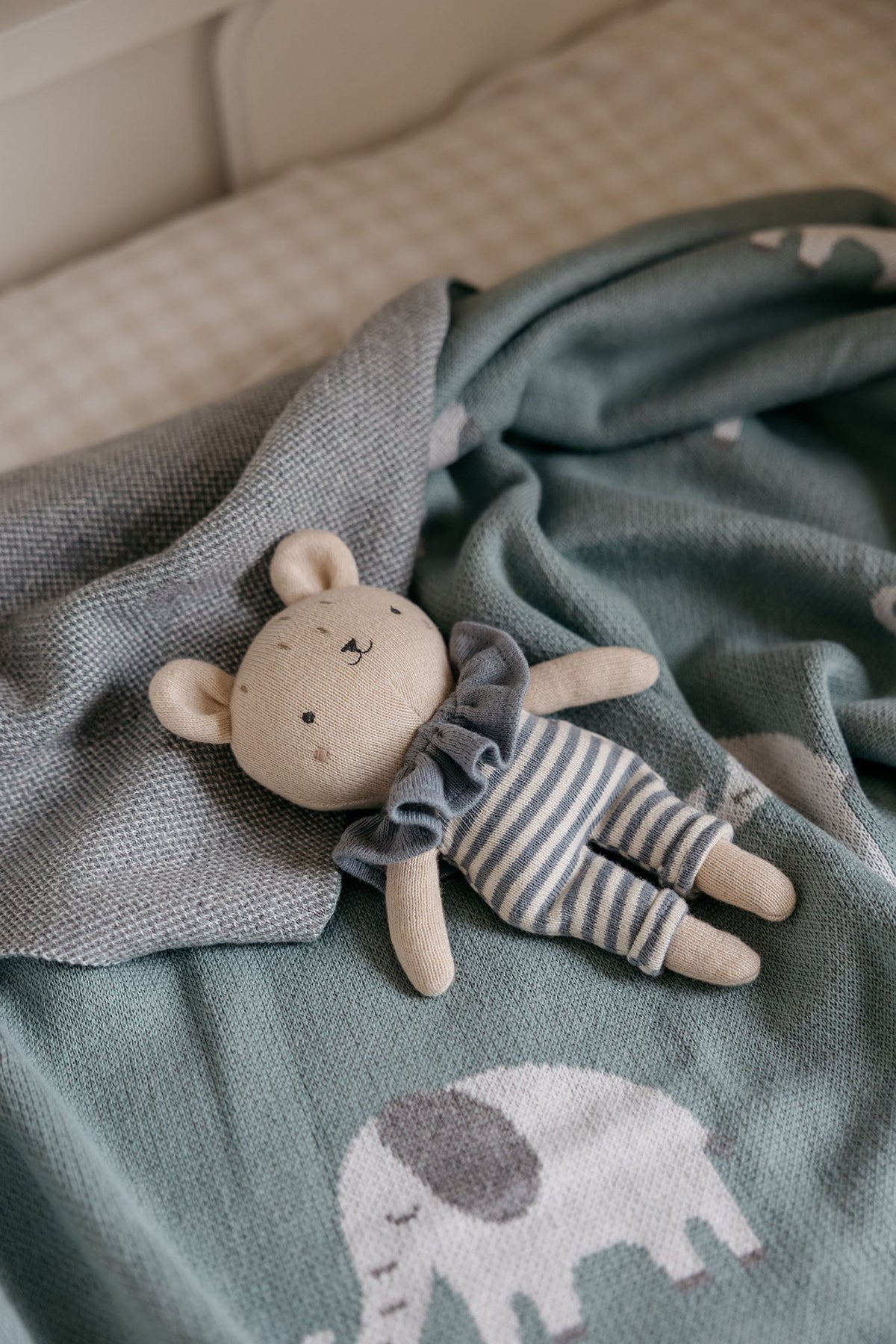 Gebreid speelgoed, babycadeau, beer Lorem