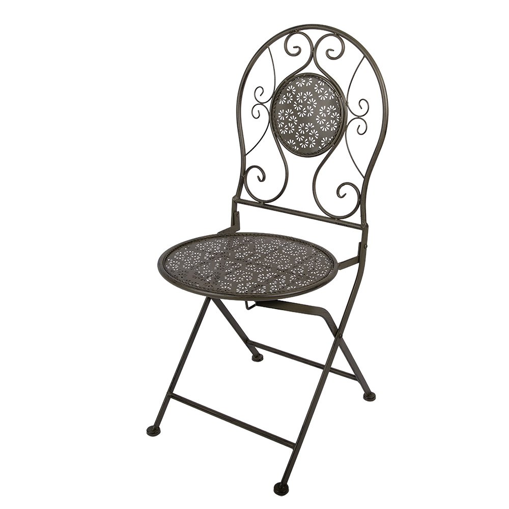 Bistroset Bistrotafel Bistrostoel 3-delig Ø 60x71 / 50x40x93 cm Groen Metaal