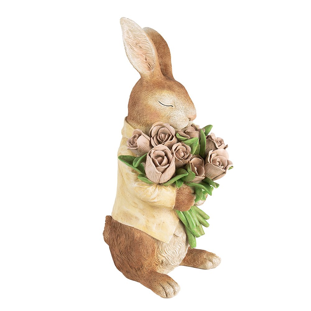 Decoratie Beeld Konijn 39 cm Bruin Kunststof