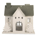 Decoratie Beeld Huis 26x17x26 cm Wit Metaal
