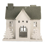 Decoratie Beeld Huis 26x17x26 cm Wit Metaal