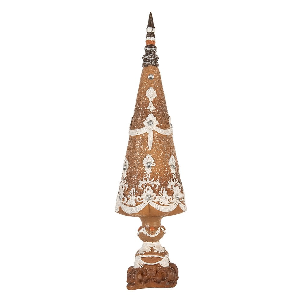 Decoratie Kerstboom Ø 10x38 cm Bruin Kunststof