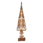 Decoratie Kerstboom Ø 10x38 cm Bruin Kunststof