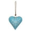Kersthanger Hart 15x4x15 cm Blauw IJzer