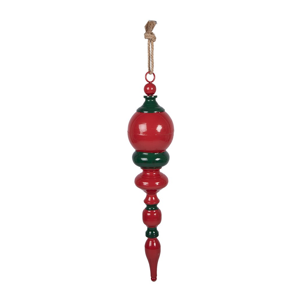 Kersthanger Ø 14x70 cm Rood Groen Metaal