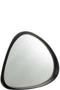 J-Line spiegel Giles - glas - zwart - large - Ø 90 cm