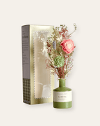 Keramische Vaas Met Gedroogde Botanische Bloemen - 28 cm H