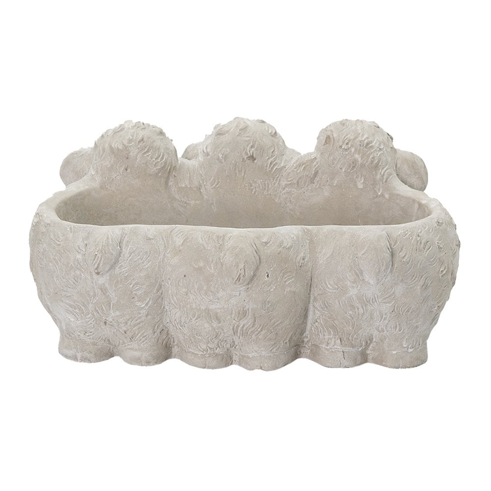 Bloempot Schaap 26x20x12 cm Grijs Steen Bloempot Binnen