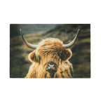 Deurmat schotse hooglander in wind 75x50cm