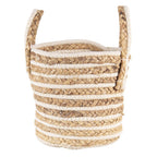 Opbergmand Set van 3 Ø21x20 cm Beige Bruin Zeegras Mand