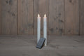 LED rustiek wax dinerkaars bewegende vlam 23cm 2st wit