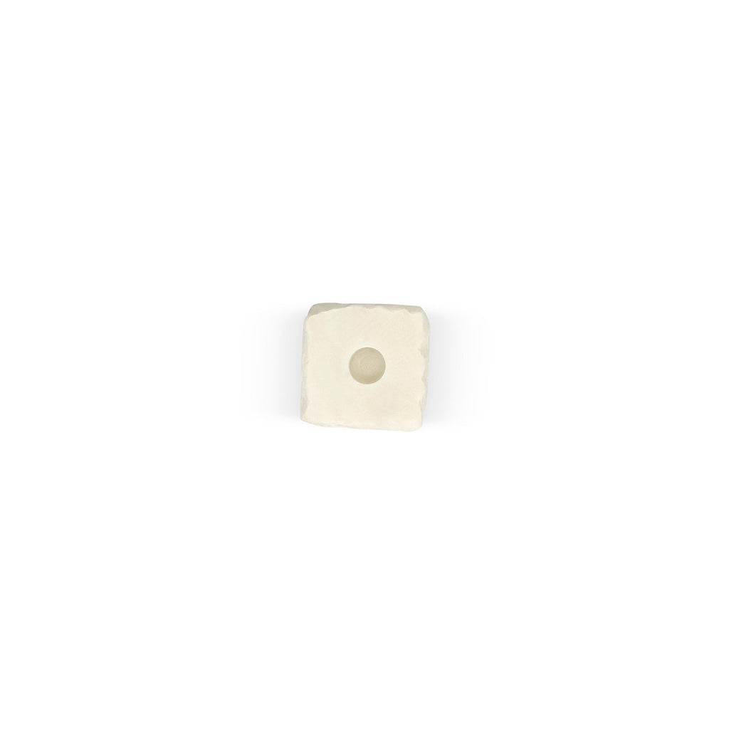 Kaarshouder 8x8xH13,5cm marmer wit Opus