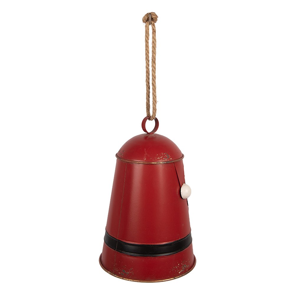 Kerstdecoratie Beeld Bel Ø 17x25 cm Rood Metaal