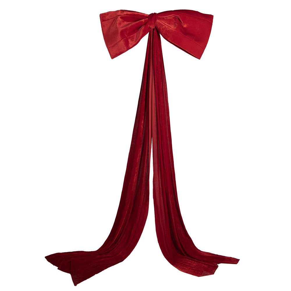 Kerstdecoratie 120x12x300 cm Rood Textiel