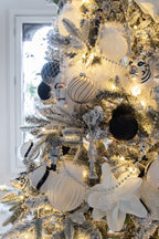 Kersthanger Notenkraker 15 cm Wit Kunststof Kerstbal