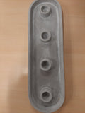Beton kaarsenstandaard ovaal 4 kaarsen 31x9x2.5cm grijs
