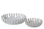 J-Line decoratieve schaal - aluminium - wit