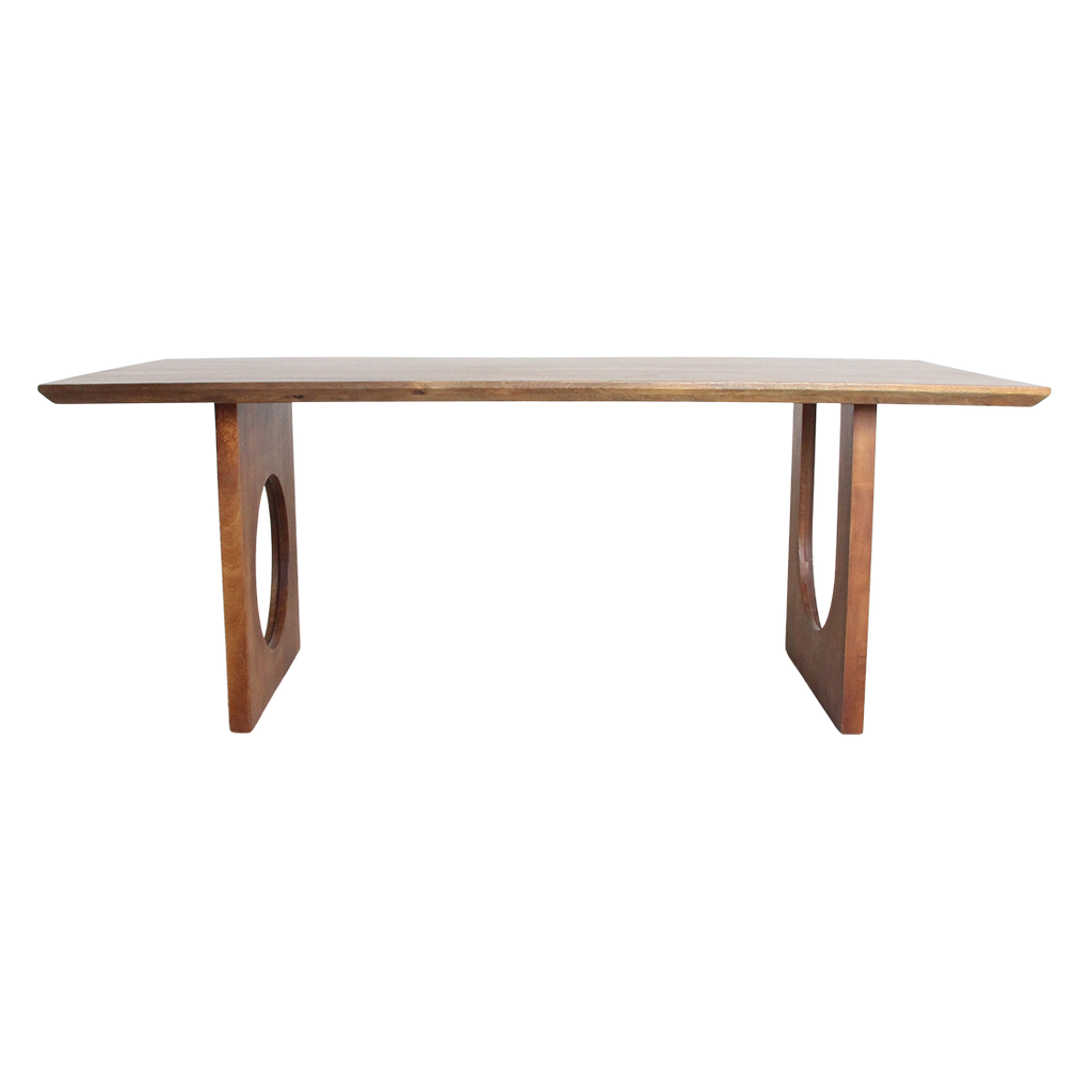 Bullnose Chamfered mangohouten eettafel mix