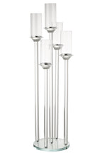 J-Line kaarshouder 5 groot - glas - transparant