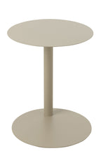 J-Line Bijzettafel Rond Metaal Beige