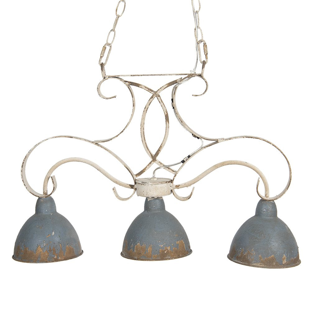 Hanglamp 60x15x42 cm Grijs IJzer Hanglamp Eettafel