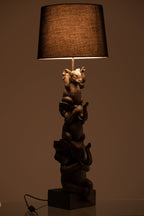 J-Line lamp 3 Olifanten - polyresin - bruin