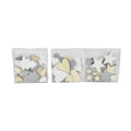 Strooideko hart/boom/ster hout 18st 2-4cm wit/naturel/grijs