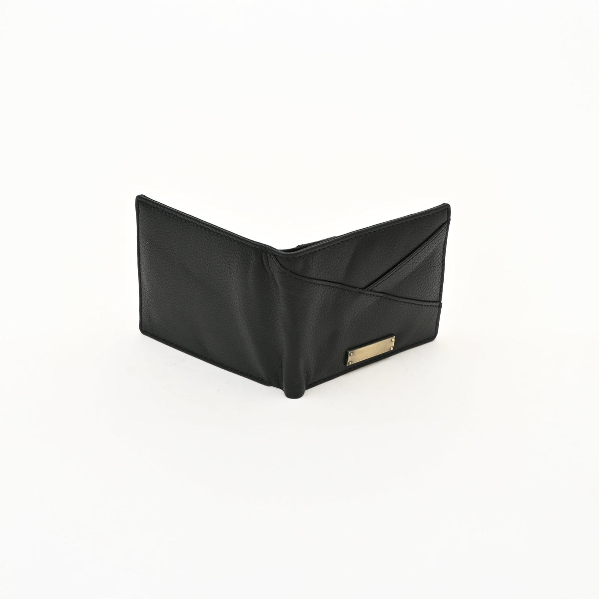 Slanke, zwarte generfde portemonnee – Elegant, essentieel voor elke dag