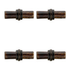 Deurknop set van 4 5x3 cm Bruin Ijzer Meubelknop