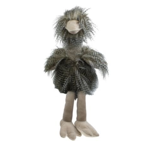 Knuffel langhaar struisvogel 43cm*