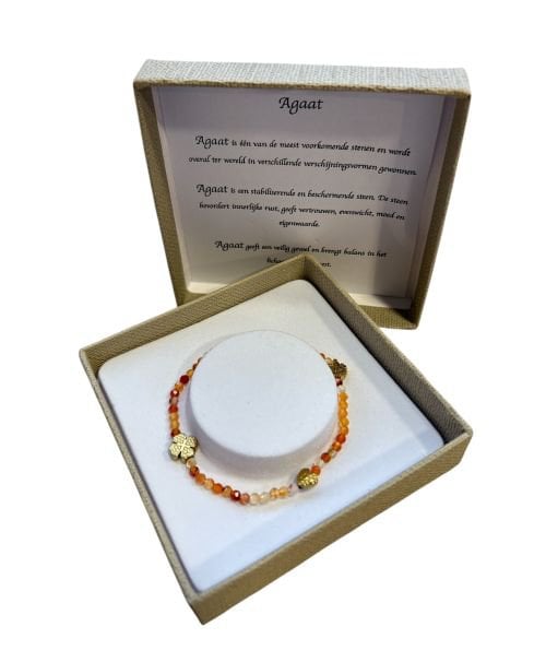 Dames armband Agaat 3 mm