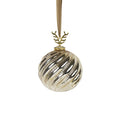 Decoratie bal gewei goud 12cm