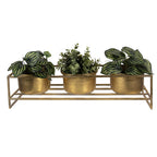 Plantenstandaard 63x19x16 cm goudkledigijde ijzer