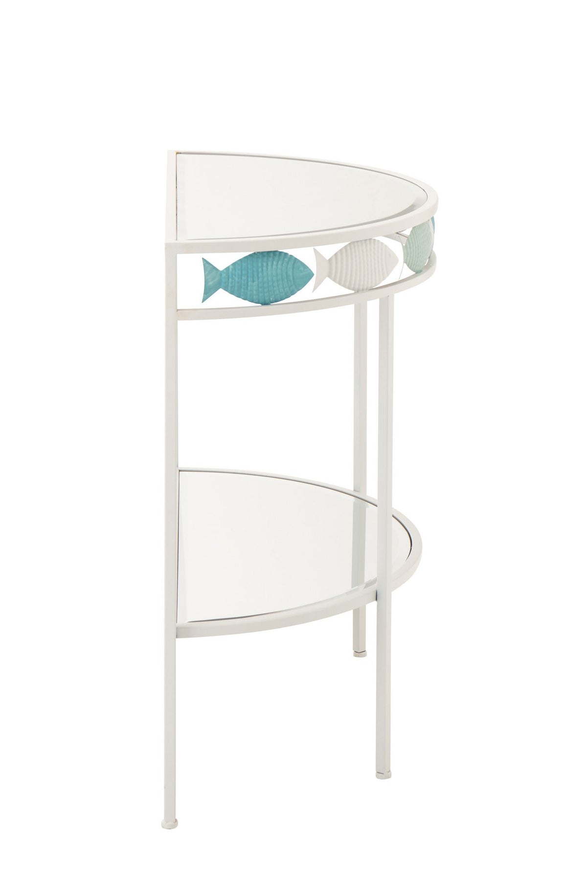 J-Line console Vijs - metaal - lichtblauw/wit