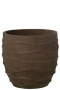 J-Line bloempot Golf + Buiten zand - steen - bruin - L