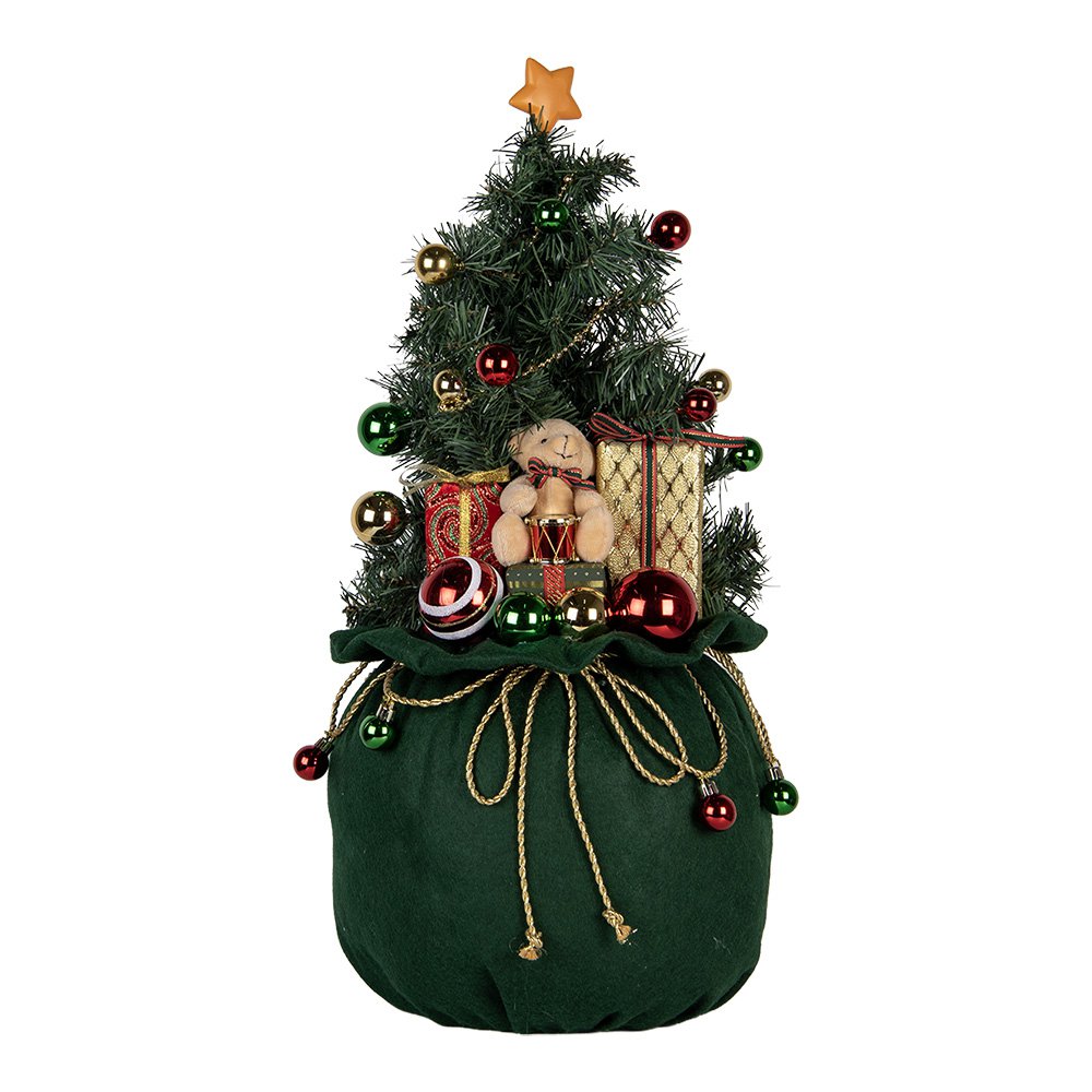 Kerstdecoratie met LED-verlichting Kerstboom Ø 20x60 cm / 3xAA Groen Synthetisch