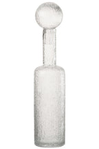 J-Line decoratie Fles Reliëf - glas - transparant - L